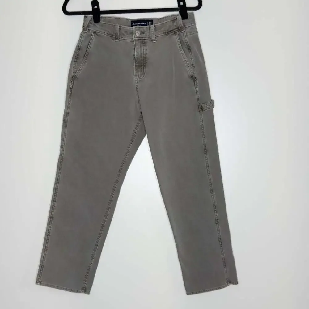 Abercrombie & Fitch Carpenter Stretch Workwear Jeans Grey